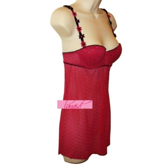 Rampage Open Back Cut-Out Teddy Polka Dot Backless - Picture 3 of 4